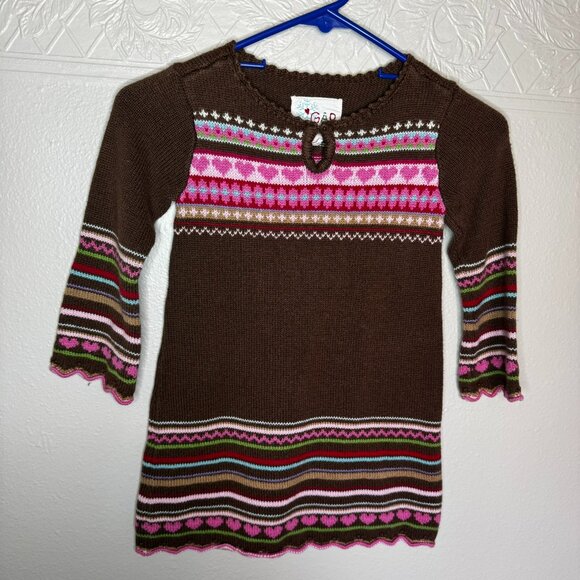Gap Heart Sweater Dress Size 4T - Picture 1 of 5